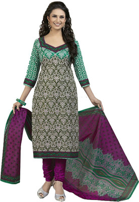 

Party Wear Dresses Cotton Printed Salwar Suit Dupatta Material(Un-stitched), Multicolor