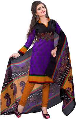 

Khushali Cotton Self Design, Printed Salwar Suit Dupatta Material(Un-stitched), Multicolor;purple