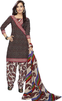 

Indian Wear Online Cotton Printed Semi-stitched Salwar Suit Dupatta Material, Multicolor