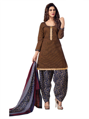 

Trendz Apparels Cotton Solid Salwar Suit Dupatta Material(Un-stitched), Brown