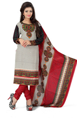 

Trendz Apparels Cotton Printed Salwar Suit Dupatta Material(Un-stitched), Multicolor