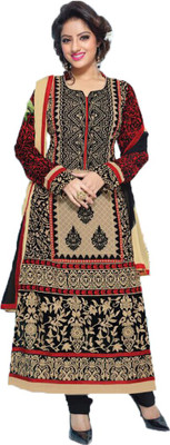 

Party Wear Dresses Georgette Embroidered Semi-stitched Salwar Suit Dupatta Material, Multicolor