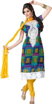 

Jiya Georgette Self Design Salwar Suit Dupatta Material(Un-stitched), Multicolor;yellow