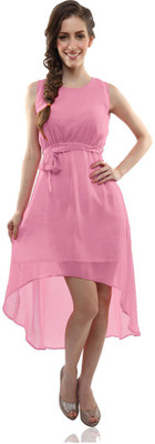 

Vandv Shop Georgette Woven Kurti Fabric(Un-stitched), Pink