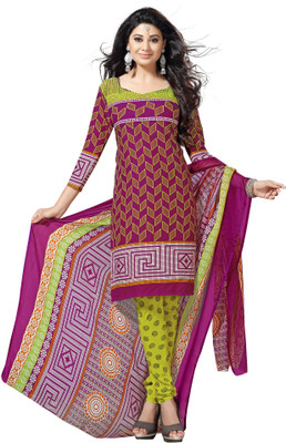 

Trendz Apparels Cotton Printed Dress/Top Material(Un-stitched), Maroon