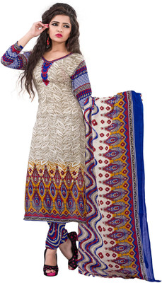 

Jiya Cotton Self Design, Printed Salwar Suit Dupatta Material(Un-stitched), Multicolor;white