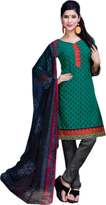 

Women Latest Fancy Designer Salwar Suit Crepe Printed Salwar Suit Dupatta Material(Un-stitched), Multicolor