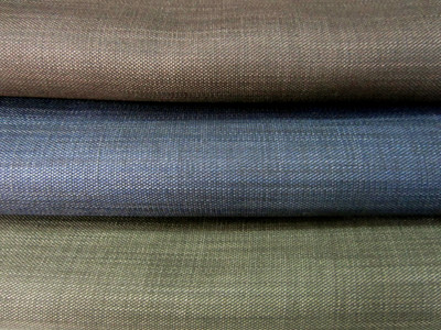 Selection Indigo Polyester Solid Trouser Fabric(Un-stitched), Blue;brown;green