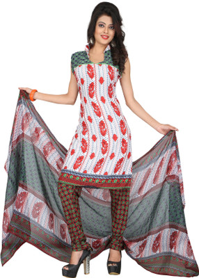 

Parishi Fashion Crepe Printed Salwar Suit Dupatta Material(Un-stitched), Multi color