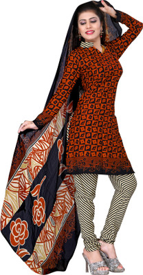 

Jiya Crepe Self Design, Printed Salwar Suit Dupatta Material(Un-stitched), Beige;black;multicolor;orange