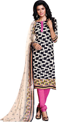 

Khushali Crepe Self Design, Printed Salwar Suit Dupatta Material(Un-stitched), Beige;black;pink;white