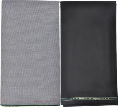 

Raymond Cotton Polyester Blend Self Design Shirt & Trouser Fabric(Un-stitched), Black