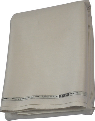 

Vimal Polyester Solid Trouser Fabric(Un-stitched), Beige