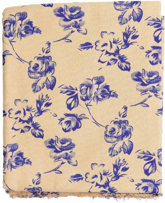 

British Terminal Cotton Printed Shirt Fabric(Un-stitched), Blue;khakhi