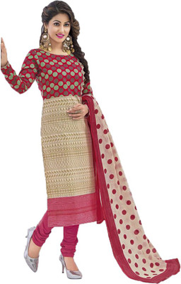 Indian Wear Online Cotton Printed Salwar Suit Dupatta Material(Un-stitched), Multicolor