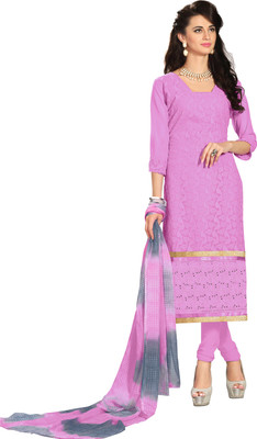 

Khushali Georgette Self Design, Embroidered Salwar Suit Dupatta Material(Un-stitched), Multicolor;pink