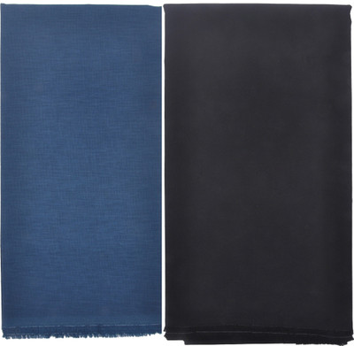 

Cotts Hub Cotton Solid Shirt & Trouser Fabric(Un-stitched), Blue