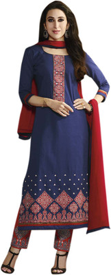 

Trendz Apparels Cotton Embroidered Salwar Suit Dupatta Material(Un-stitched), Purple