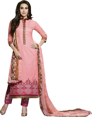 

Khushali Cotton Self Design, Embroidered Salwar Suit Dupatta Material(Un-stitched), Brown;multicolor;pink