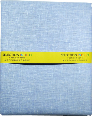 

Selection Indigo Cotton Linen Blend Solid Shirt Fabric(Un-stitched), Darkblue09