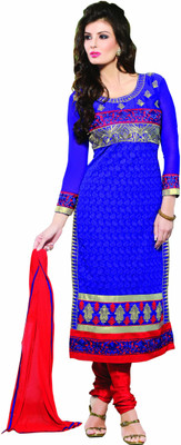 

Morli Georgette Self Design Salwar Suit Dupatta Material(Un-stitched), Blue