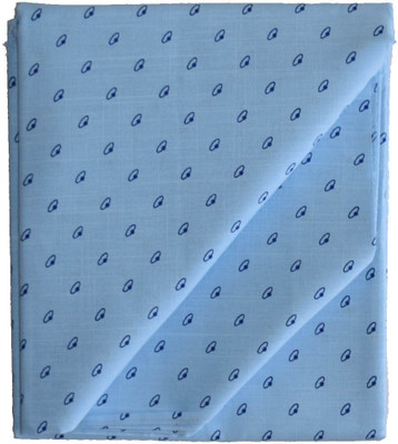 

British Terminal Cotton Printed Shirt Fabric(Un-stitched), Blue