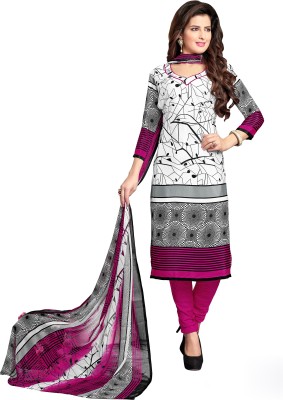 

Jiya Crepe Self Design, Printed Salwar Suit Dupatta Material(Un-stitched), Multicolor;pink;white