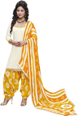 

Khushali Cotton Self Design Salwar Suit Dupatta Material(Un-stitched), Beige;multicolor;yellow