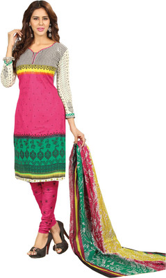 

Mathura Cotton Printed Salwar Suit Dupatta Material(Un-stitched), Multicolor