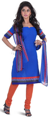 

Khushali Cotton Self Design, Printed Salwar Suit Dupatta Material(Un-stitched), Blue;multicolor;orange