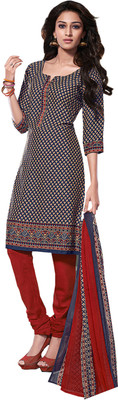 

Jiya Crepe Self Design, Printed Salwar Suit Dupatta Material(Un-stitched), Blue;multi;red