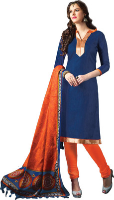 

Jiya Jute Self Design Salwar Suit Dupatta Material(Un-stitched), Blue;orange