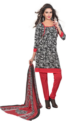 

Raagvi Crepe Printed Salwar Suit Dupatta Material(Un-stitched), Multicolor