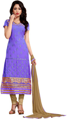

Trendz Apparels Georgette Embroidered Salwar Suit Dupatta Material(Un-stitched), Purple