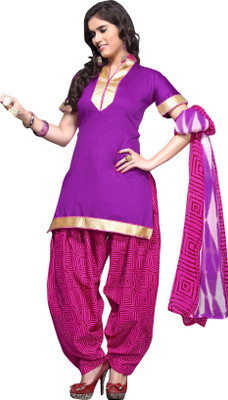 

Trendz Apparels Cotton Printed Salwar Suit Dupatta Material(Un-stitched), Purple