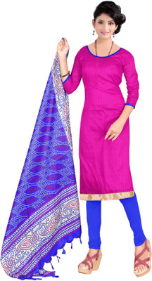 

Trendz Apparels Silk Solid Salwar Suit Dupatta Material(Un-stitched), Pink