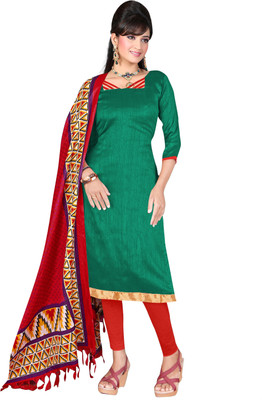 

Parishi Fashion Silk Printed Salwar Suit Dupatta Material(Un-stitched), Multi color