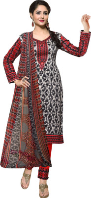 

Jiya Satin Self Design, Printed Salwar Suit Dupatta Material(Un-stitched), Black;multicolor;red;white