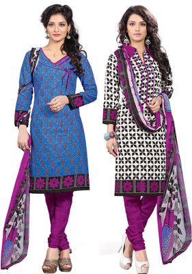 

Khushali Cotton Self Design, Printed Salwar Suit Dupatta Material(Un-stitched), Black;blue;multicolor;pink;white
