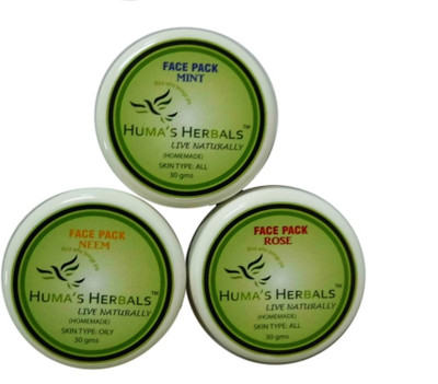 

Humas Herbals Home Made Natural Face Pack Rose, Neem, Mint(30 g)