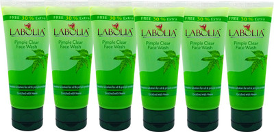 

Labolia Pimple Clear Face Wash - 6 Nos. - Enriched with Neem - (6 X 65 ML)(390 ml)