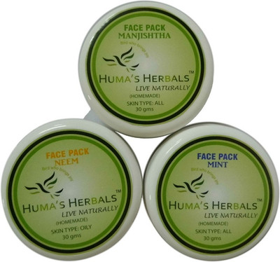 

Humas Herbals Home Made Natural Face Pack - Manjishta + Neem + Mint(30 g)