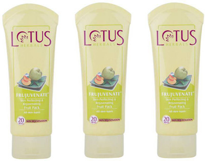 

Lotus Herbals FRUJUVENATE Skin Perfecting & Rejuvenating Fruit Pack (( 120g*3 ))(360 g)