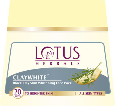 Lotus CLAYWHITE Black Clay Skin Whitening Face Pack(350 g)