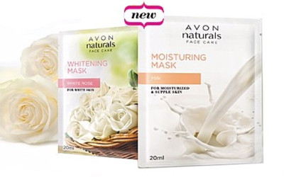 

Avon Naturals White Rose & Milk Moisturising Mask (set of 2)(40 ml)