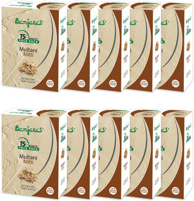 

Banjara's Multani Mitti 100 Gms Set Of 10 Pack(Whole Sale Pack)(1000 g)