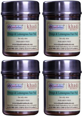 Khadi Rishikesh Herbal Orange & Lemongrass Pack of 4- Face Pack Each(50 g)