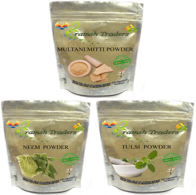 

PRAMSH MULTANI MITTI 100GM + NEEM 100GM + TULSI 100GM POWDER(300 g)
