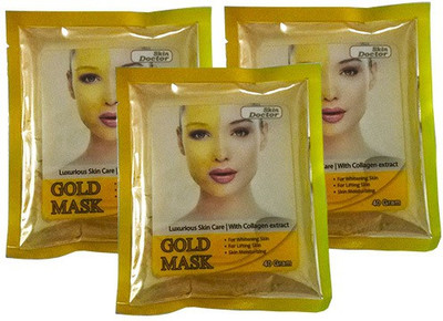 

Skin Doctor Glod Mask For Skin Whitening With Collagen Extract Pack Of 3(240 g)