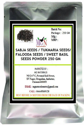 

MG Naturals SABJA SEEDS / TUKMARIA SEEDS / FALOODA SEEDS / SWEET BASIL SEEDS POWDER(250 g)